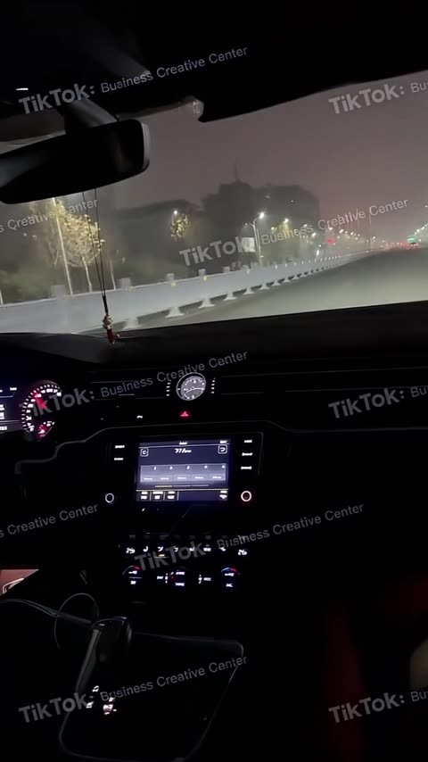 AI-generated frame: dark car dashboard before lights turn on